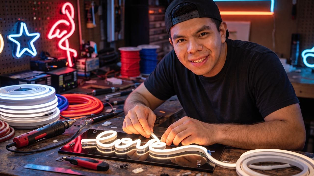Aprende a fabricar letreros con Neón Flex - Método Manual 1G